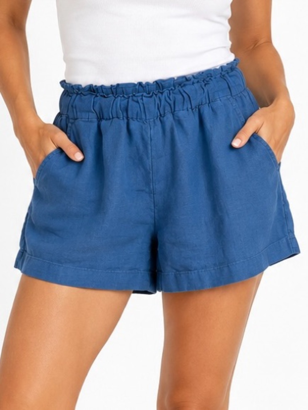 J. Crew Blue High-Waist Shorts